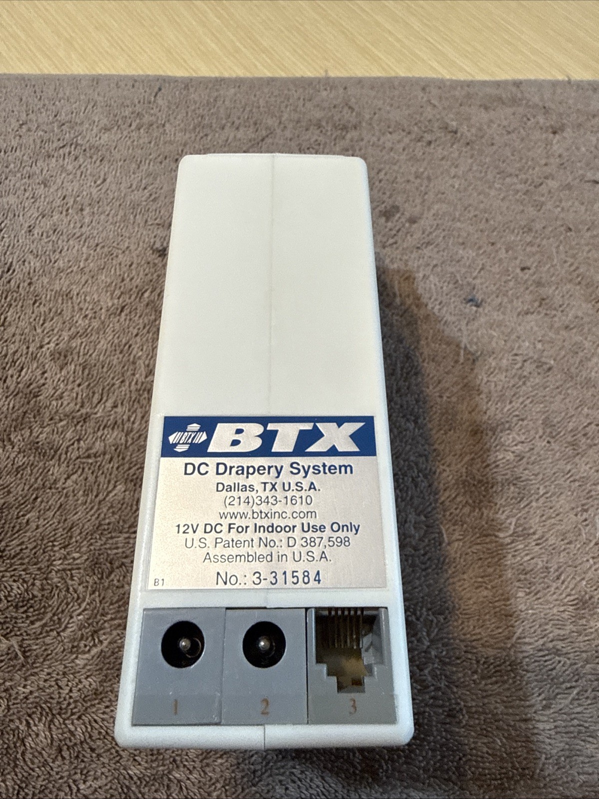 BTX branded motorized drapery system motor controller