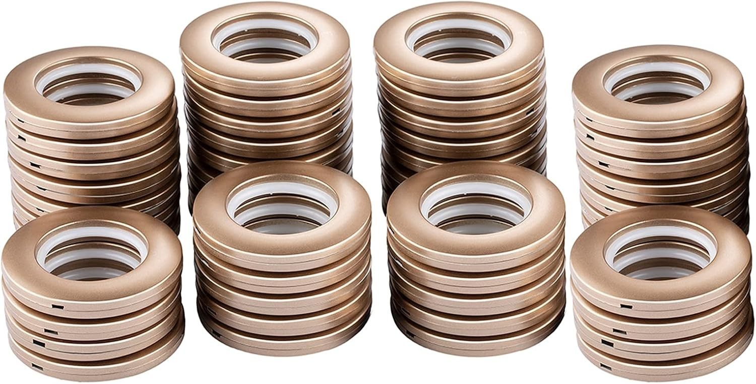 48 Pack Curtain Grommets 1-9/16″(40mm) Inner Diameter Plastic Curtain Rings N…