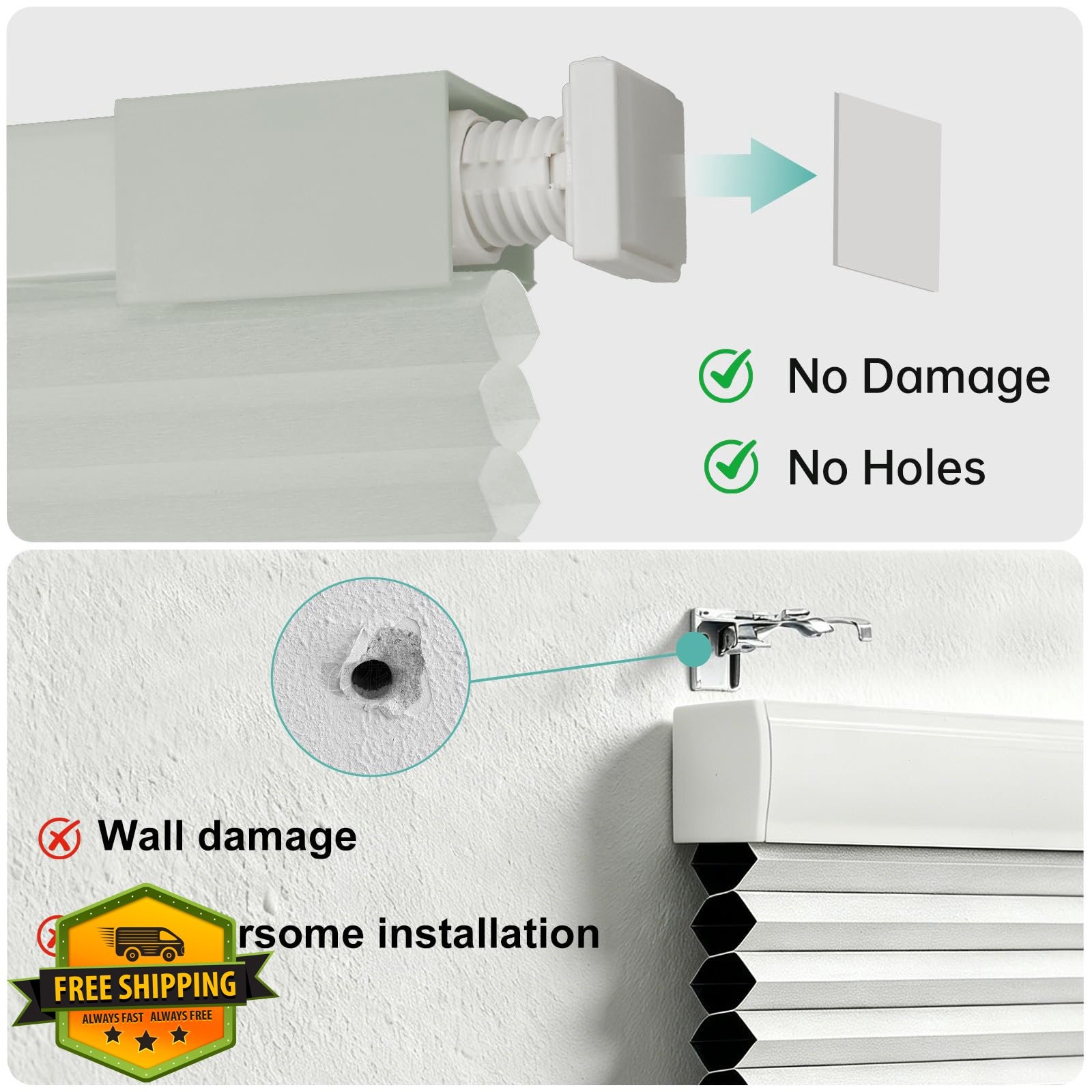 Changshade Cellular Shade Grey 42″x64″
