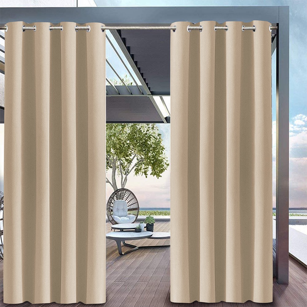 100″x96″ Extra Wide Waterproof Outdoor Curtains Patio Blackout Privacy Drapes