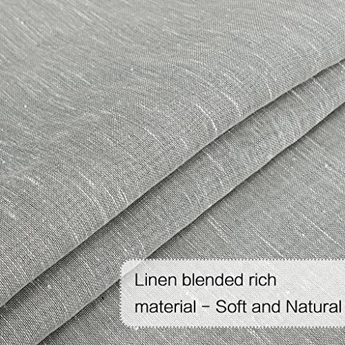 French Door Curtains with Linen Texture for Sidelight Semi 52″W x 72″L Dove