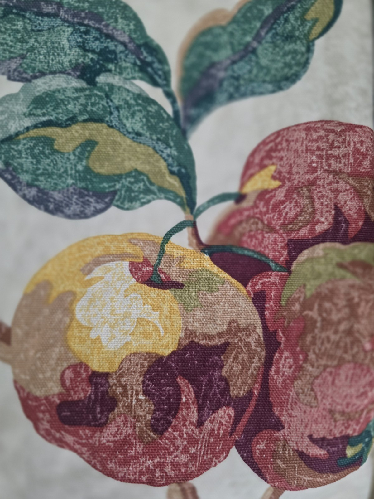 Set of 4 Extra-wide Custom Fruit Print Drapery Panels – Heavy Decorator Fabric