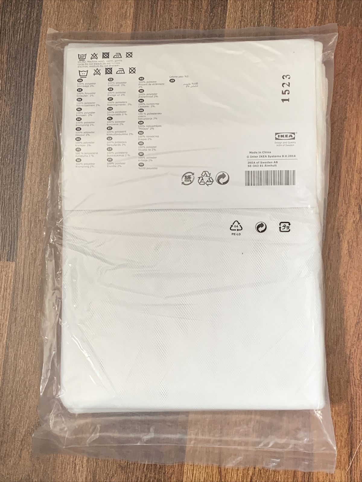 IKEA LILL Sheer White Curtains Panel 110×98 New