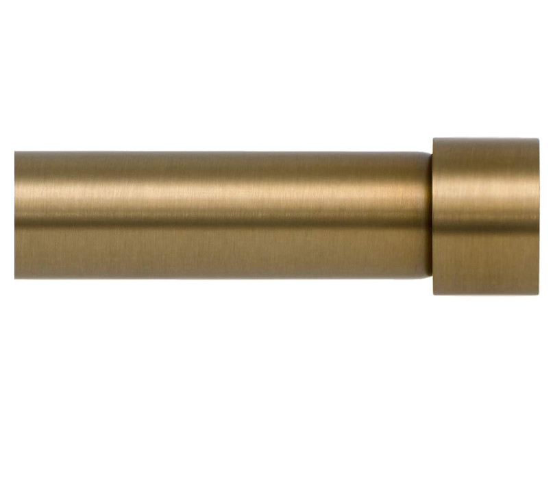Ivilon Drapery Treatment Window Curtain Rod Set 28-48″ 1″ WARM GOLD ~ WALL MOUNT