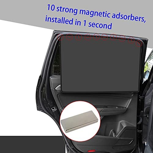 2PCS Car Window Shades – 100% Sliver Black – Back Seat – Privacy