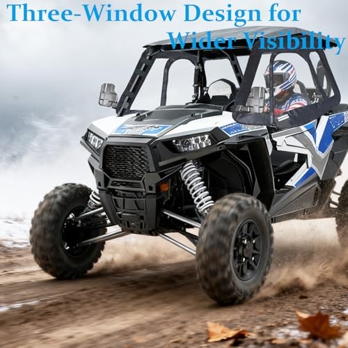 Polaris RZR XP 1000/XP Turbo 2014-2023 Soft Upper Doors – YKK Zipper – TPU