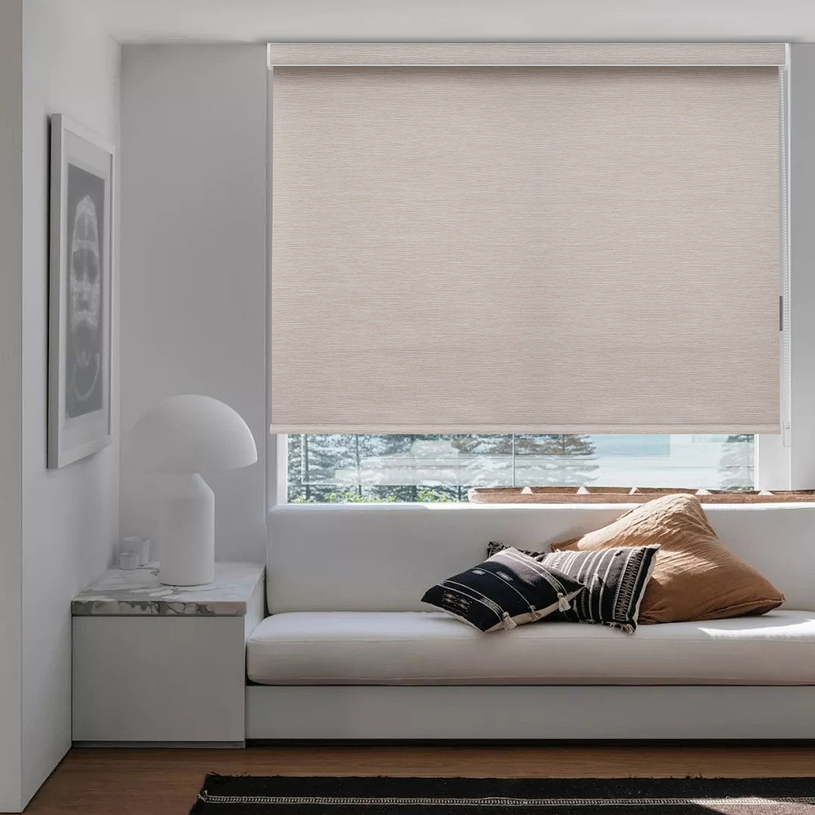 Custom Corded Blackout Roller Shades Window Blinds Room Darkening Curtains