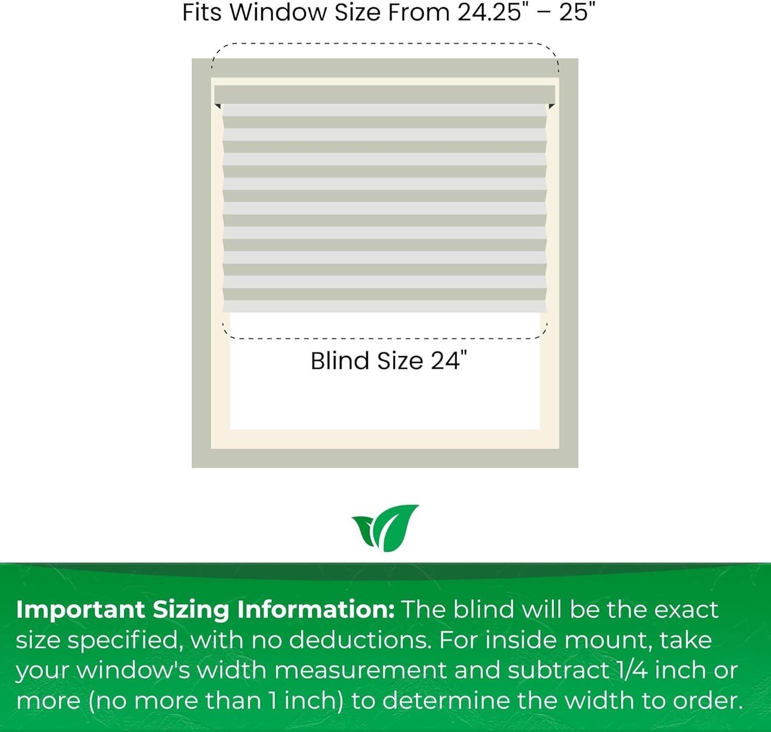 Window Shade 24×72 Cordless Pleated Fabric Light Filtering Black Polyester