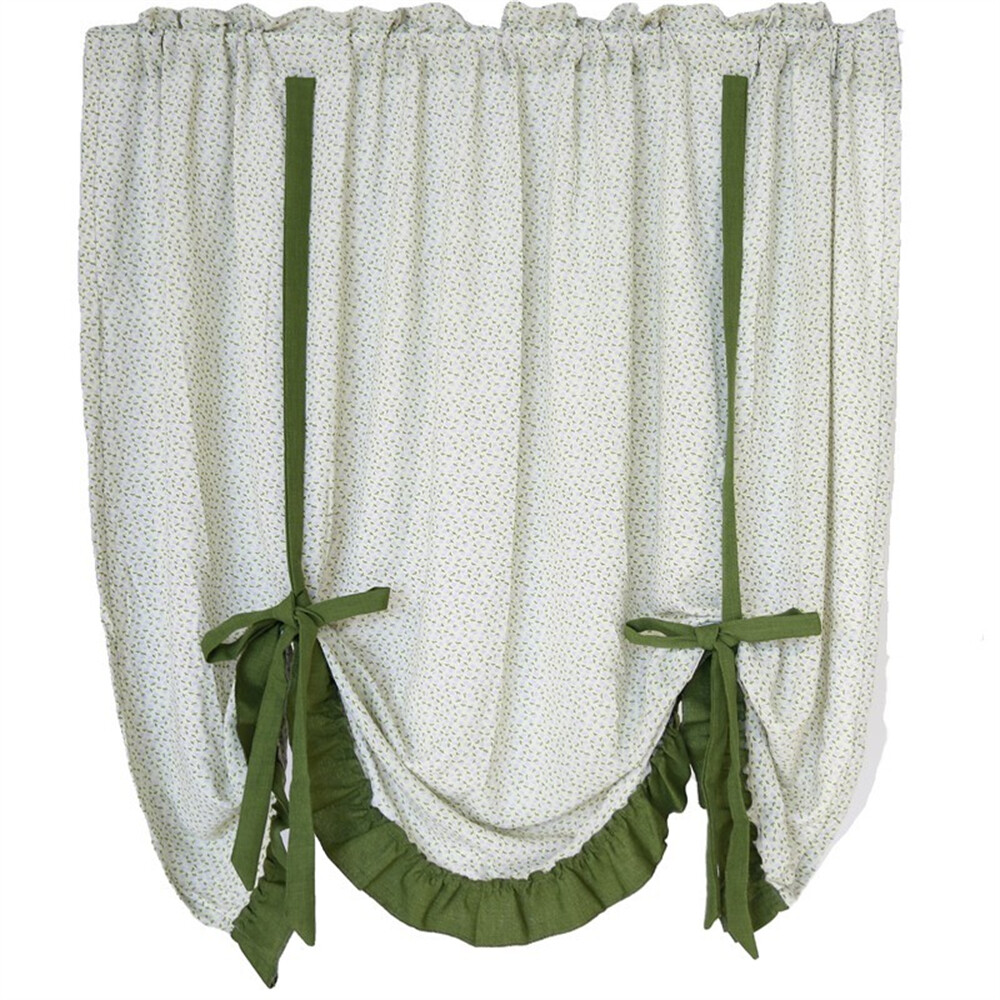 Bohemian Short Curtain Tie-Up Print Window Cafe Cabinet Drape Valance Home Decor