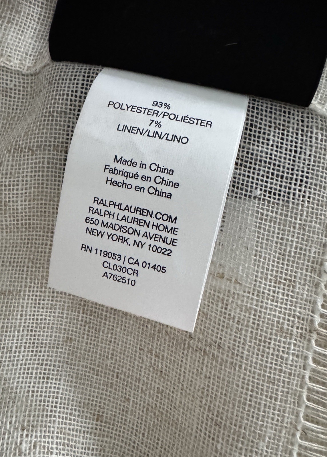 New Ralph Lauren Window Curtains 2 Panels Beige 54 x 108 Linen Hamilton Back Tab