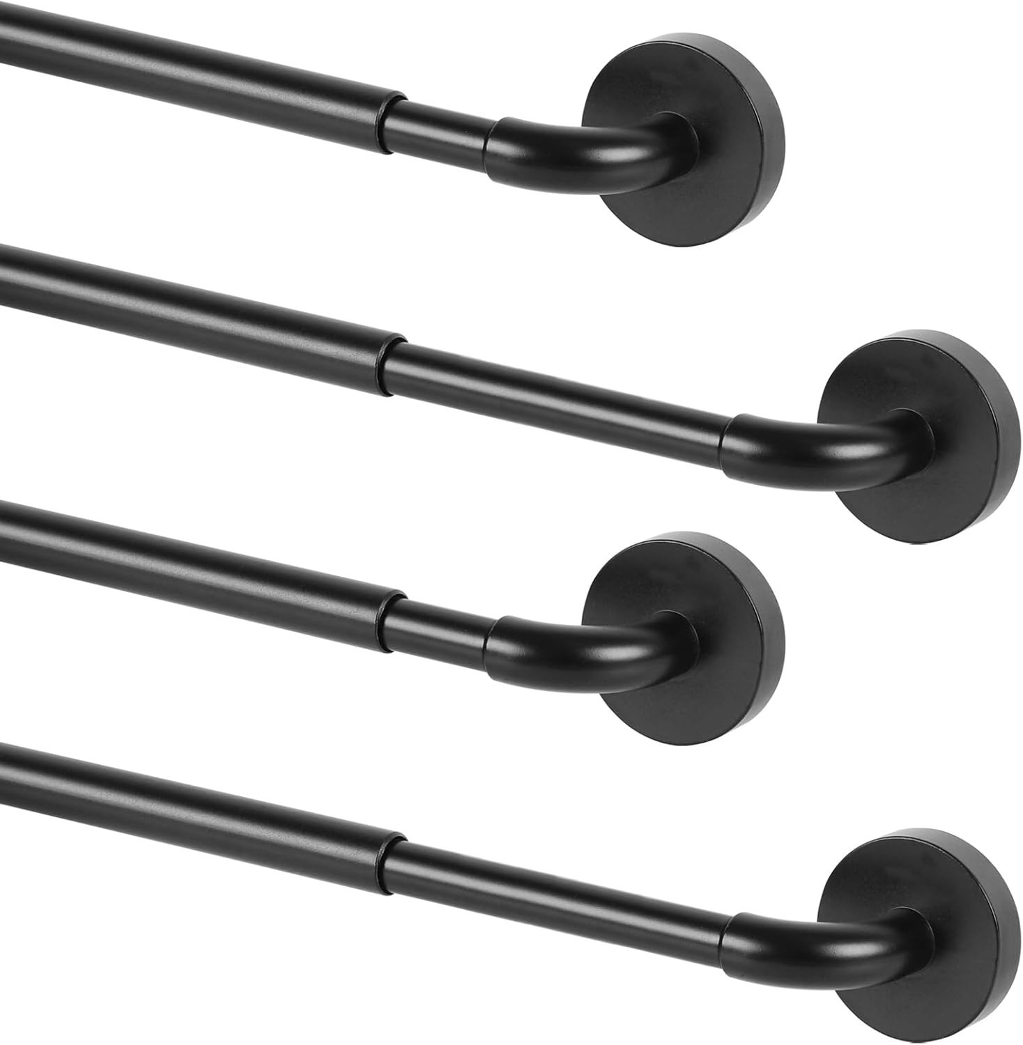 Versatile Adjustable TYRON Magnetic Curtain Rods for Windows & French Doors