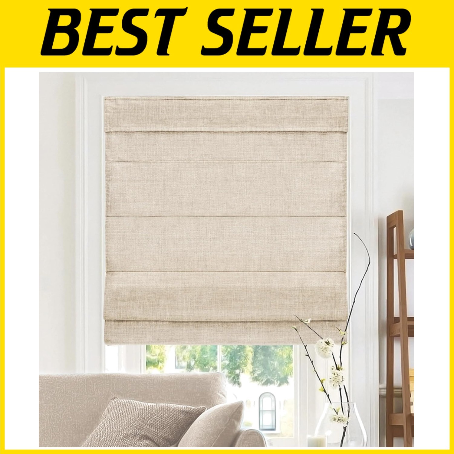 Cordless Roman Shades – Privacy & Light Filtering-