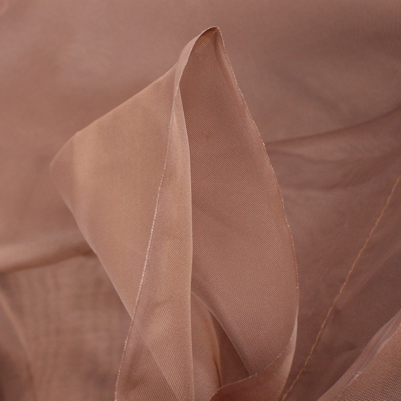 Unbranded Solid Chestnut Brown Color Sheer Curtains Simple 58″ x 82″