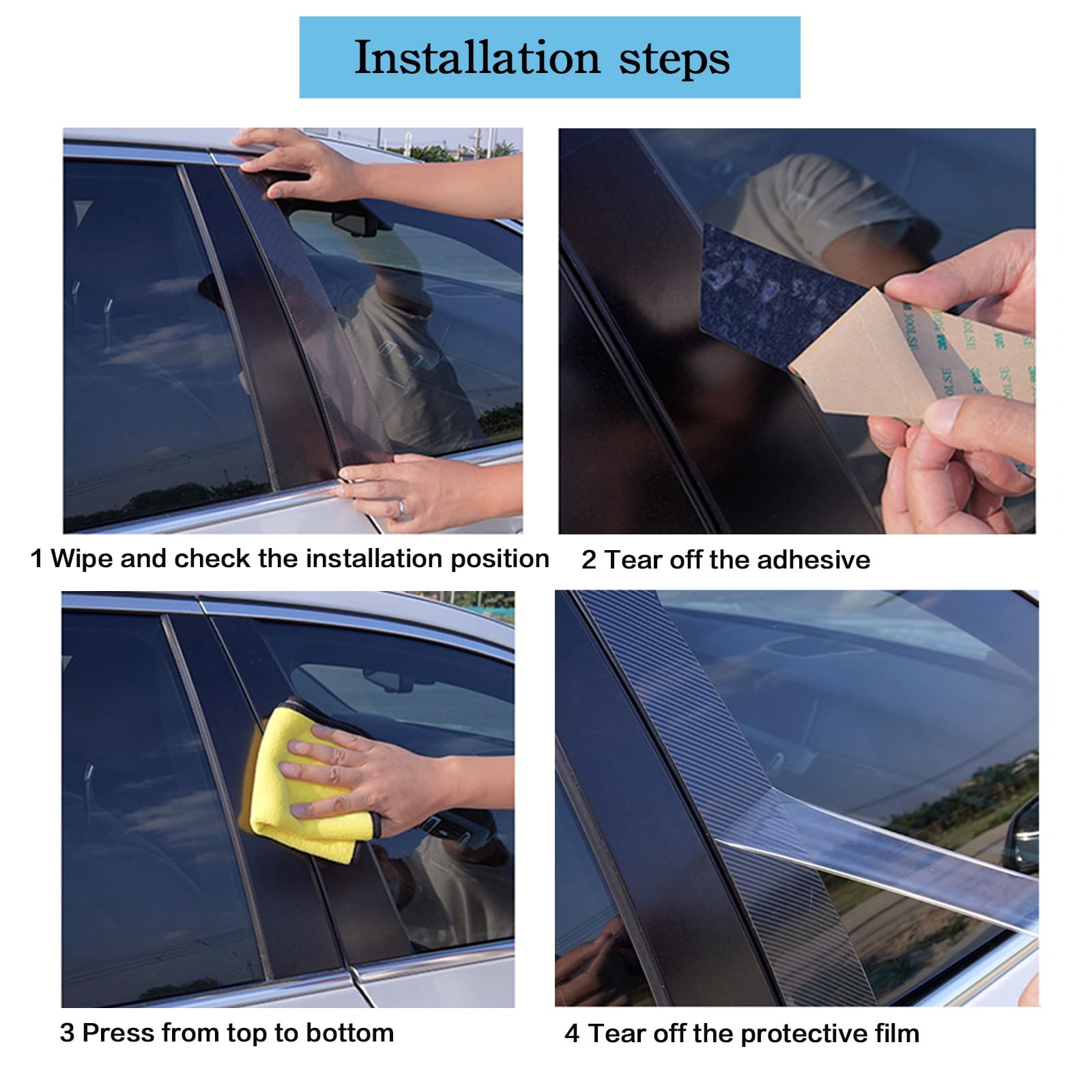 Boxcheer Door Window Pillar Accessories Fit For Genesis G80 2015 2016 2017 2018