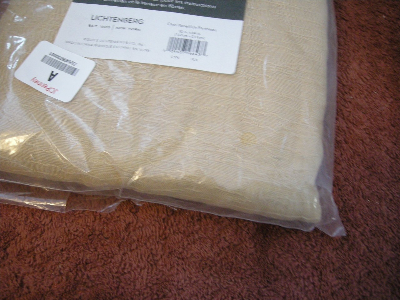 (1 Pair) Lichtenberg Clean Window 52″ x 84″ Curtain Panels FLAX YELLOW *NEW