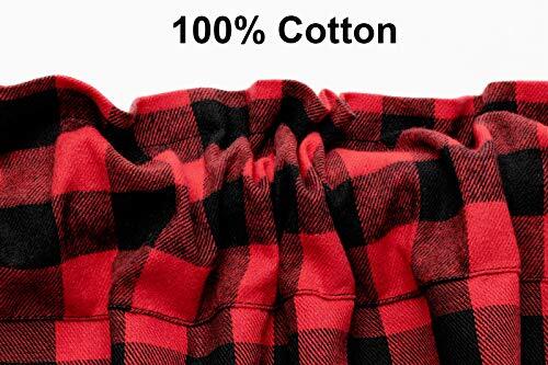 2 Pack Buffalo Check Plaid Window Valances Farmhouse Design Red and Black