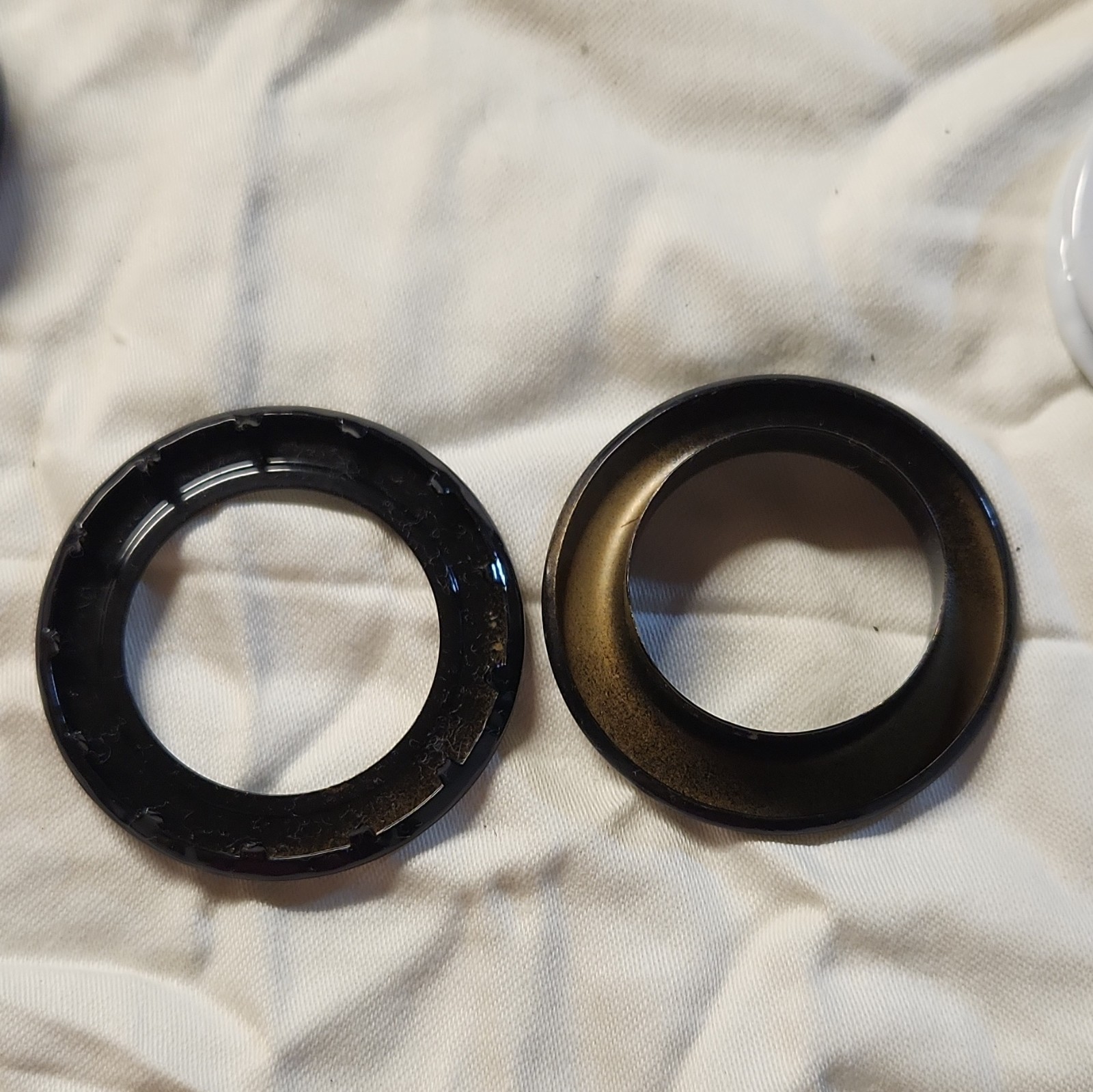 Rowley Plastic Curtain Grommets Black 1 7/16 in Clampable Open Bix set of 23
