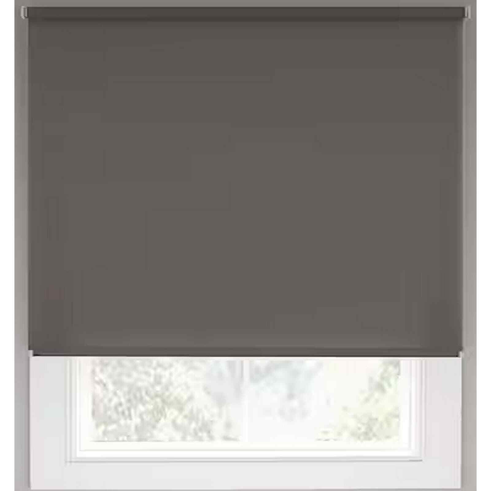 Cordless Blackout Gray Fabric Roller Shade 55.25 in. W x 72 in. L
