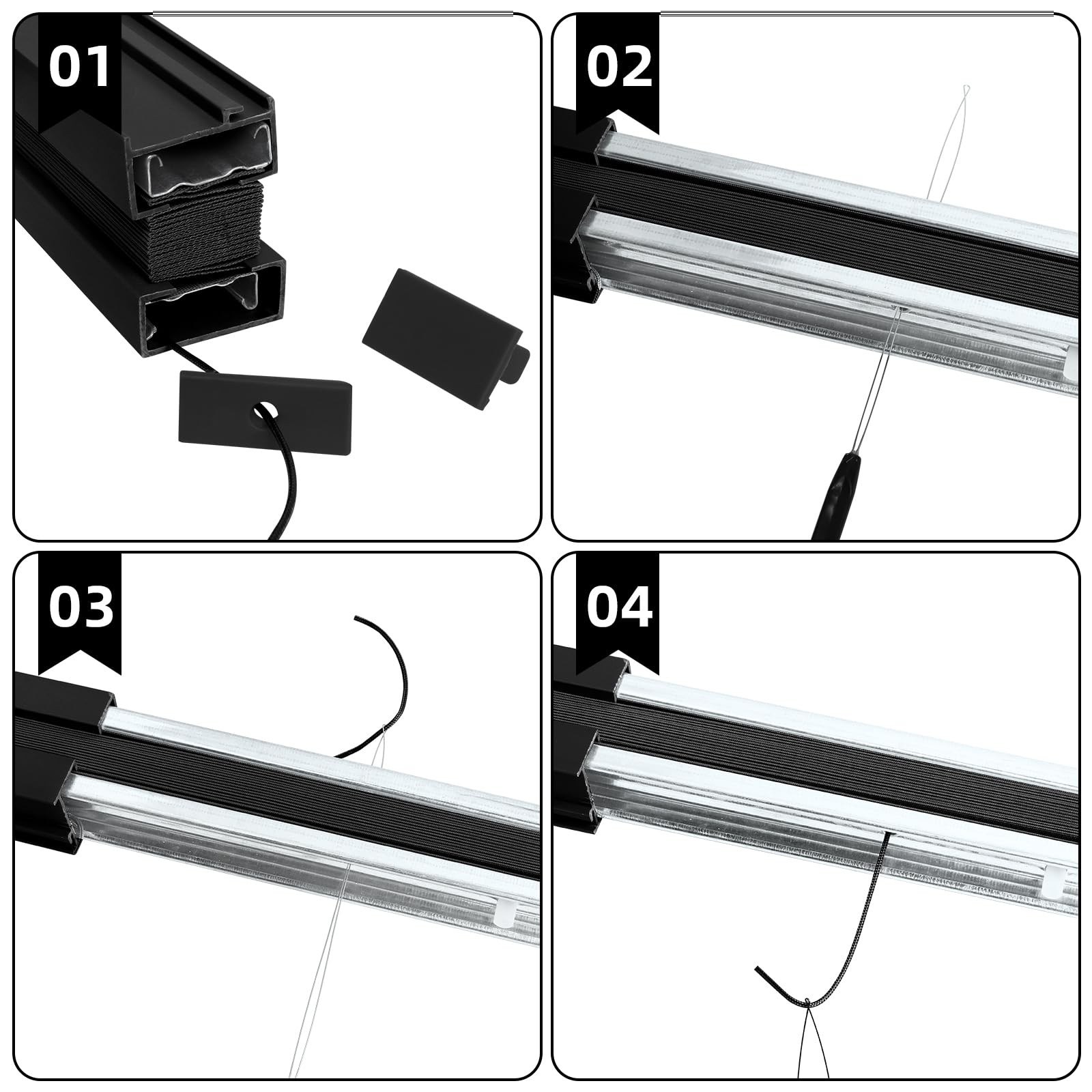 RV Blinds Repair Kit for Camper Window, Pleated RV Shade Repair Kit, Camper B
