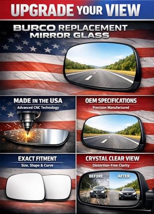 5939 Upper Convex Driver/Passenger Side Foldaway Non-Heated Mirror Glass,
