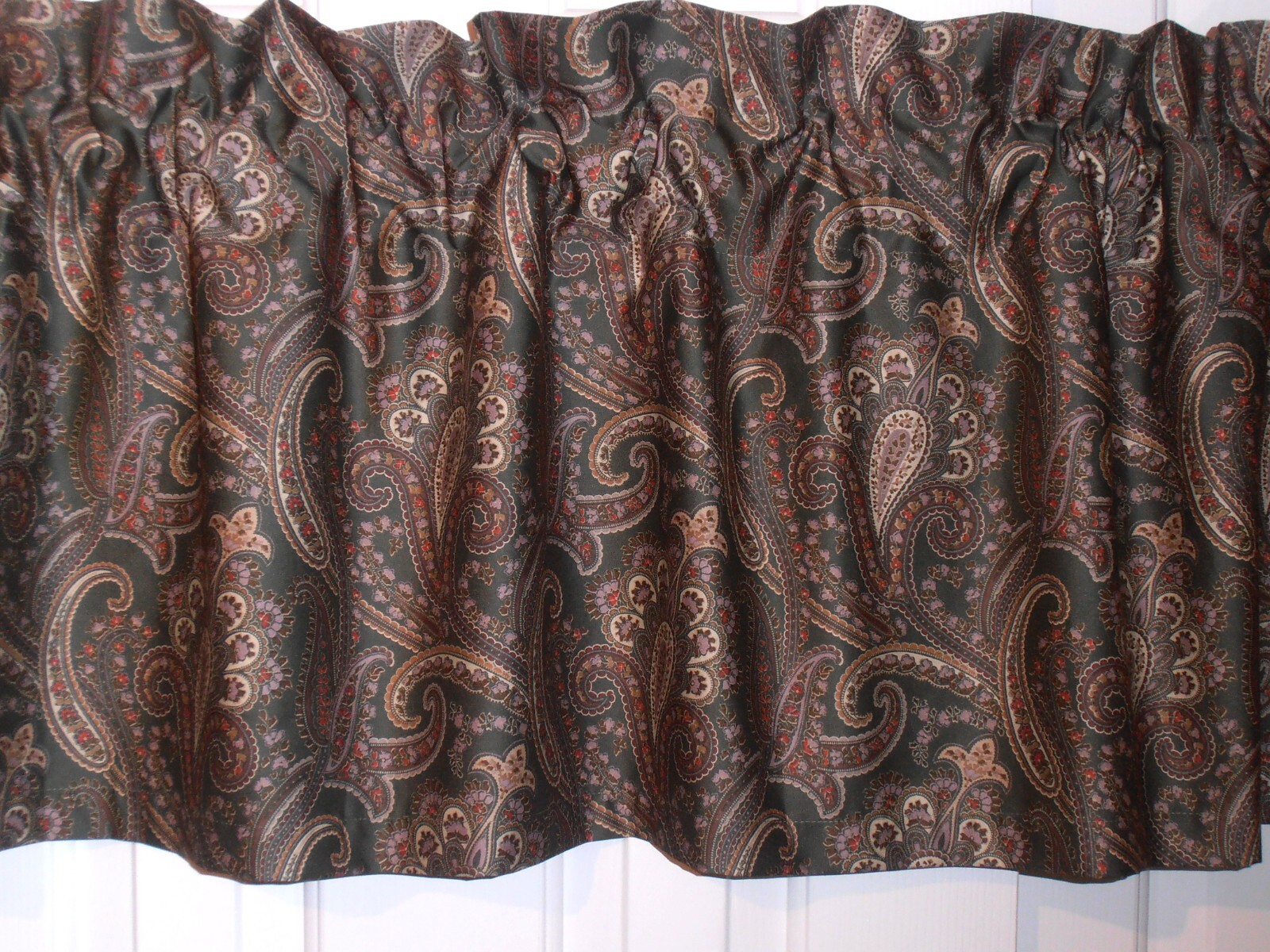 RALPH LAUREN CUSTOM HERITAGE PAISLEY CUSTOM FABRIC VALANCE 74″ x 17″
