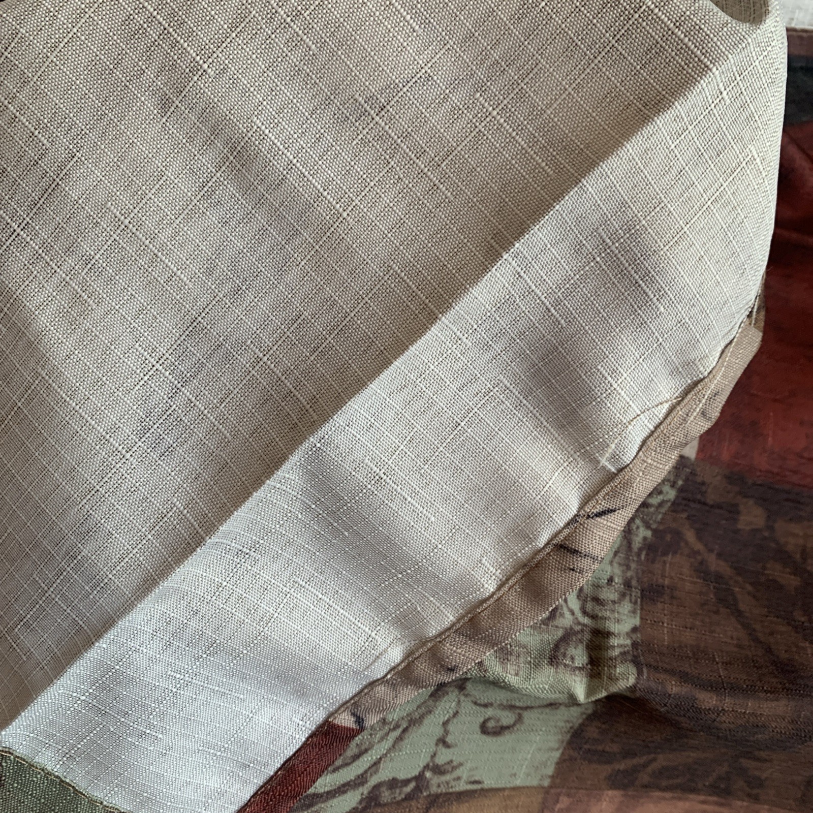 Mainstays Floral 36-Inch Window Set Brown Earth Tones Leaf 3 Piece Curtains