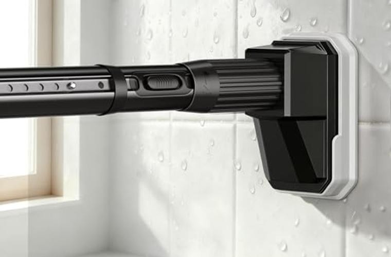 Tension Curtain Rods No Drilling, Extra Long Tension Rod 41-88 41-88Inch Black