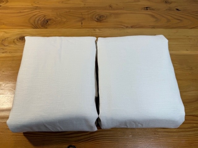 POTTERY BARN Set 2-Emery Linen Curtains 50 x 114″, Cotton Lined, Ivory