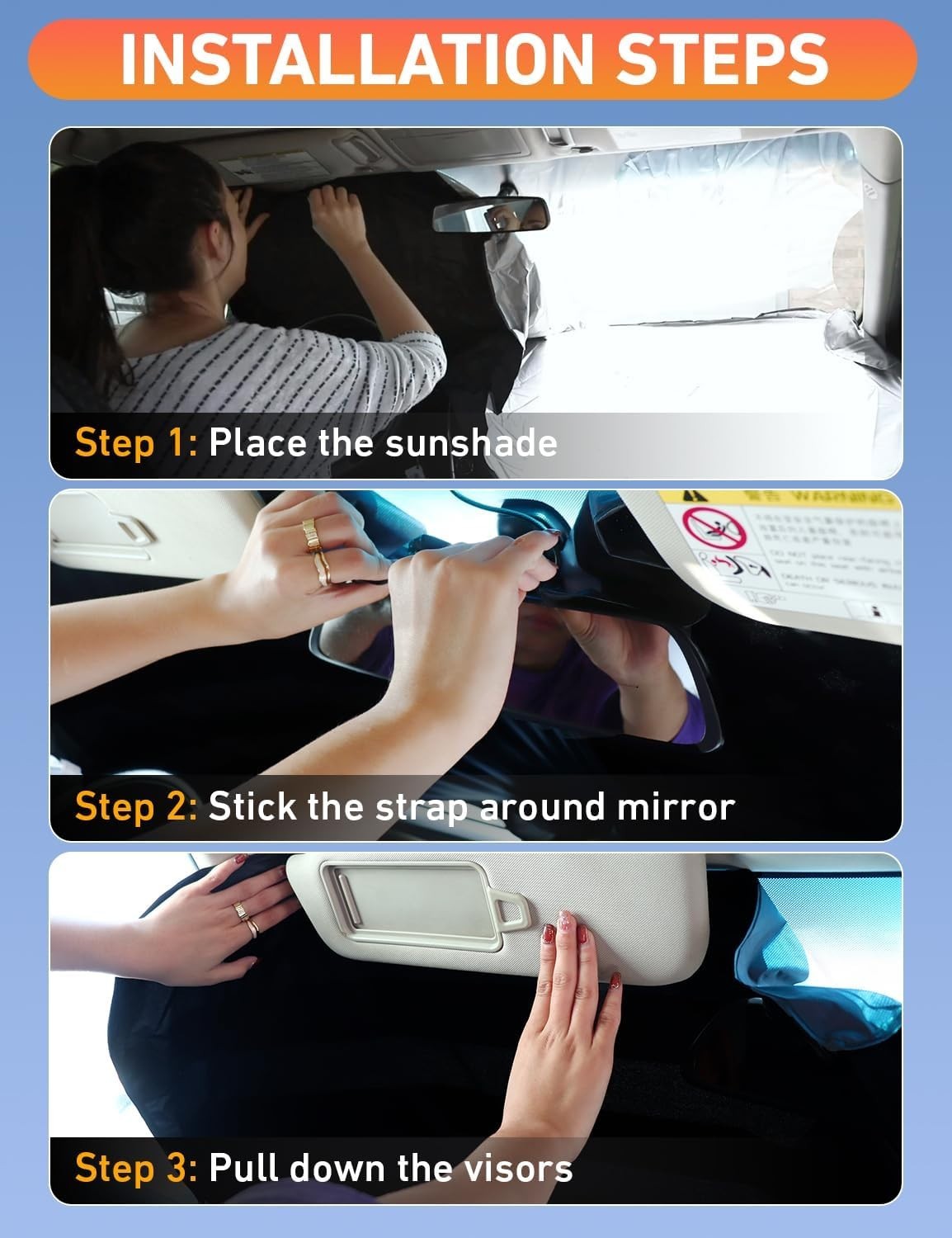 EcoNour Windshield Sunshade Compatible for Polestar 2 2020-2023 2024 2025, Su…
