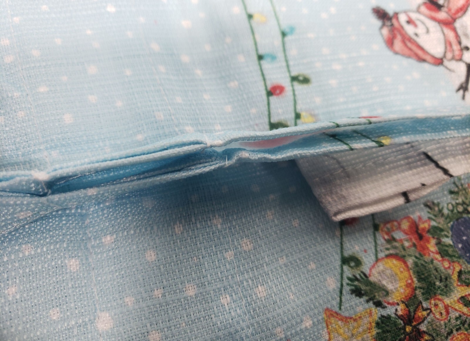 1 Fabric Printed Kitchen Valance(54×14″)CHRISTMAS,SNOWMEN,HOLIDAY WONDERLAND,Lic