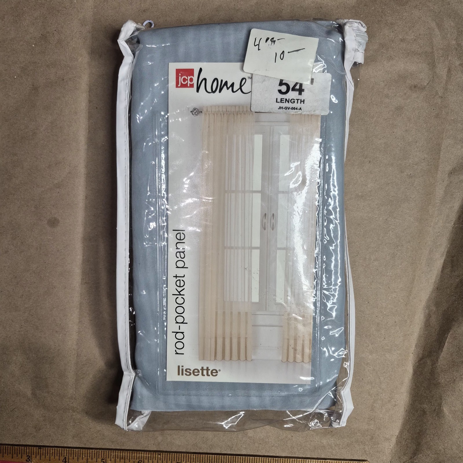 JCP Home Collection Lisette One Rod Pocket Panel Aqua Dust 60″ X 54″