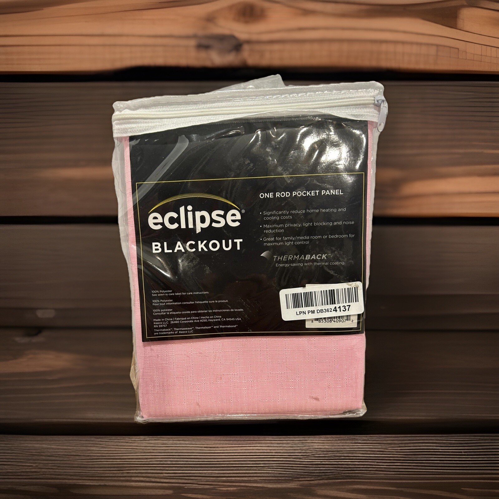 Eclipse Curtain Pink 40” x 63” Blackout 1 Panel Celeste Draft Stopper Curtain