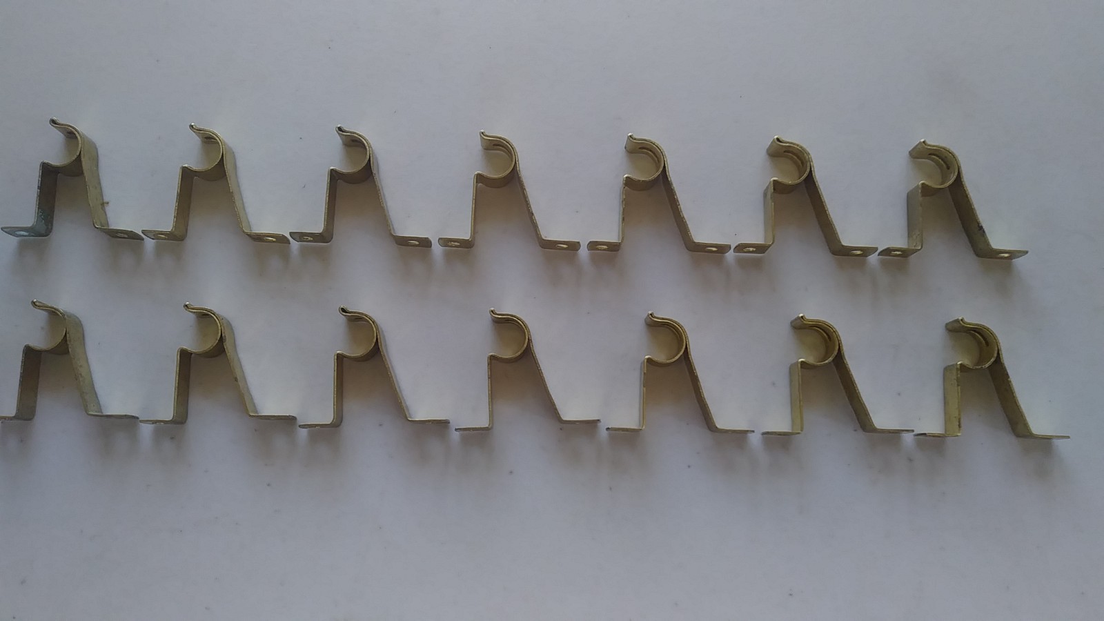 VIntage Kirsch cafe rod 14 brass brackets. For 7/16 inch Cafe Rods. 396