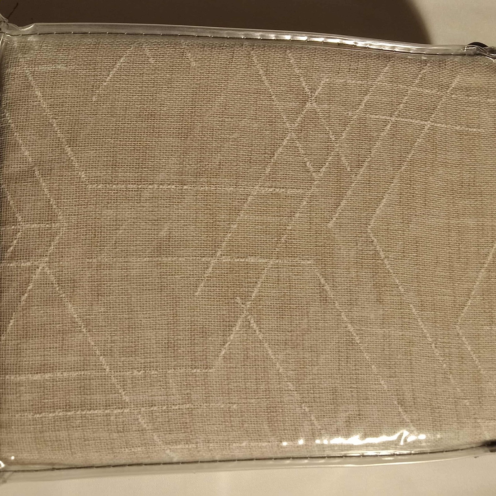 Origin 21 84-in Linen Polyester Light Filtering Double Tab Single Curtain Panel