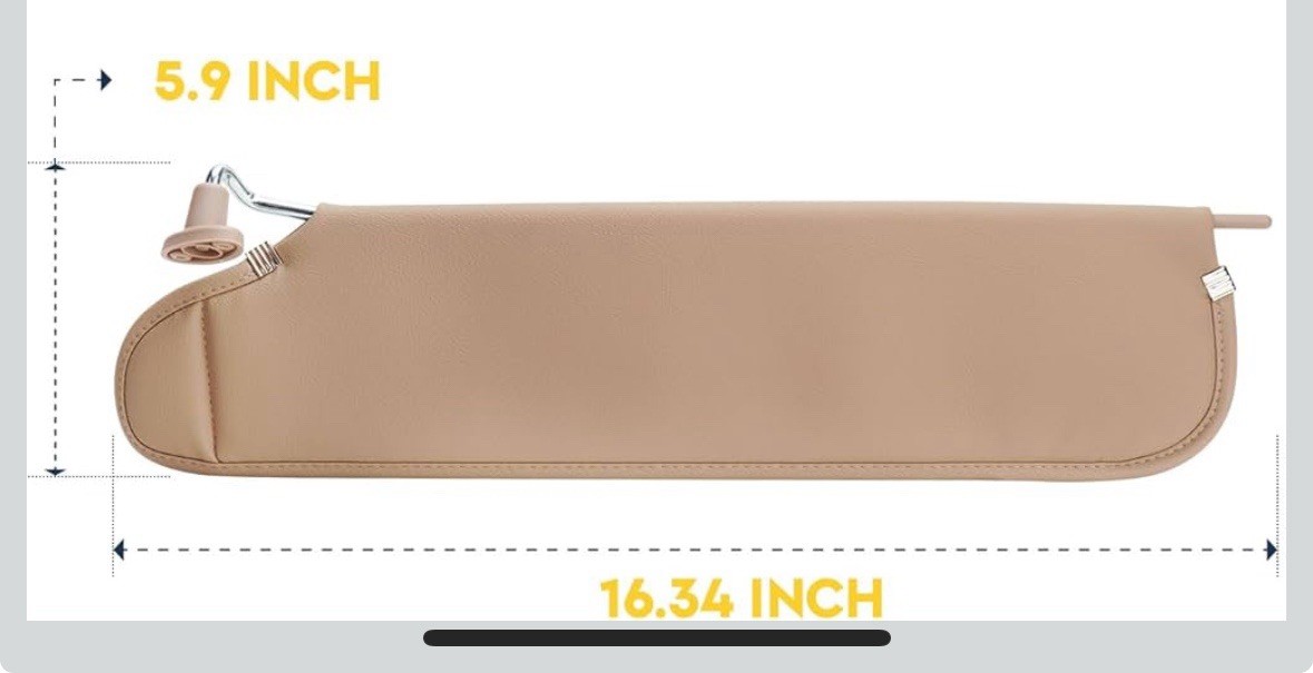 Left Driver & Right Passenger Sun Visor Compatible with Wrangler TJ 1997-2002