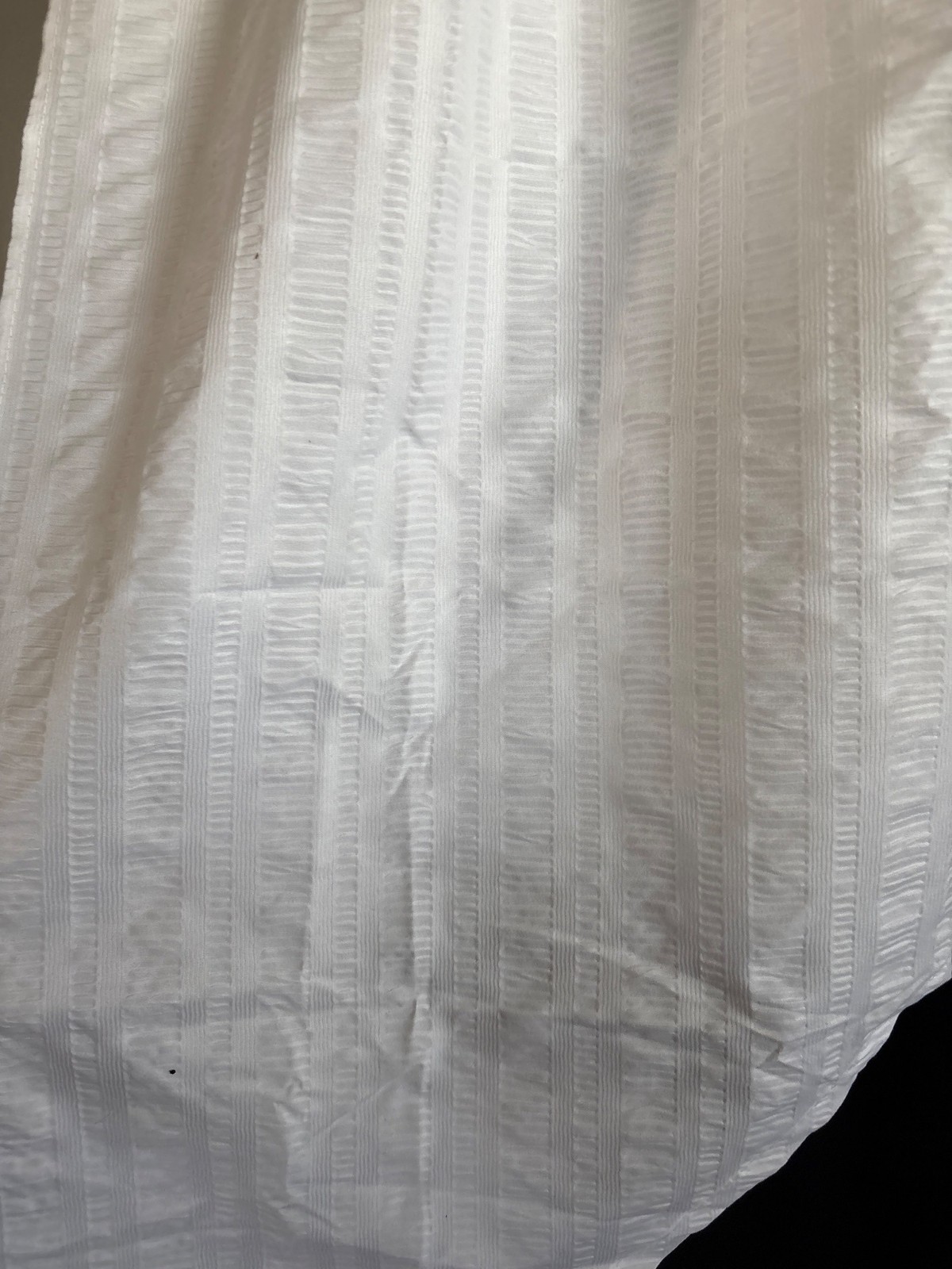 White Window Swag & Valance Set Textured 3-Piece Curtains 28″x40″ & 56″x15″