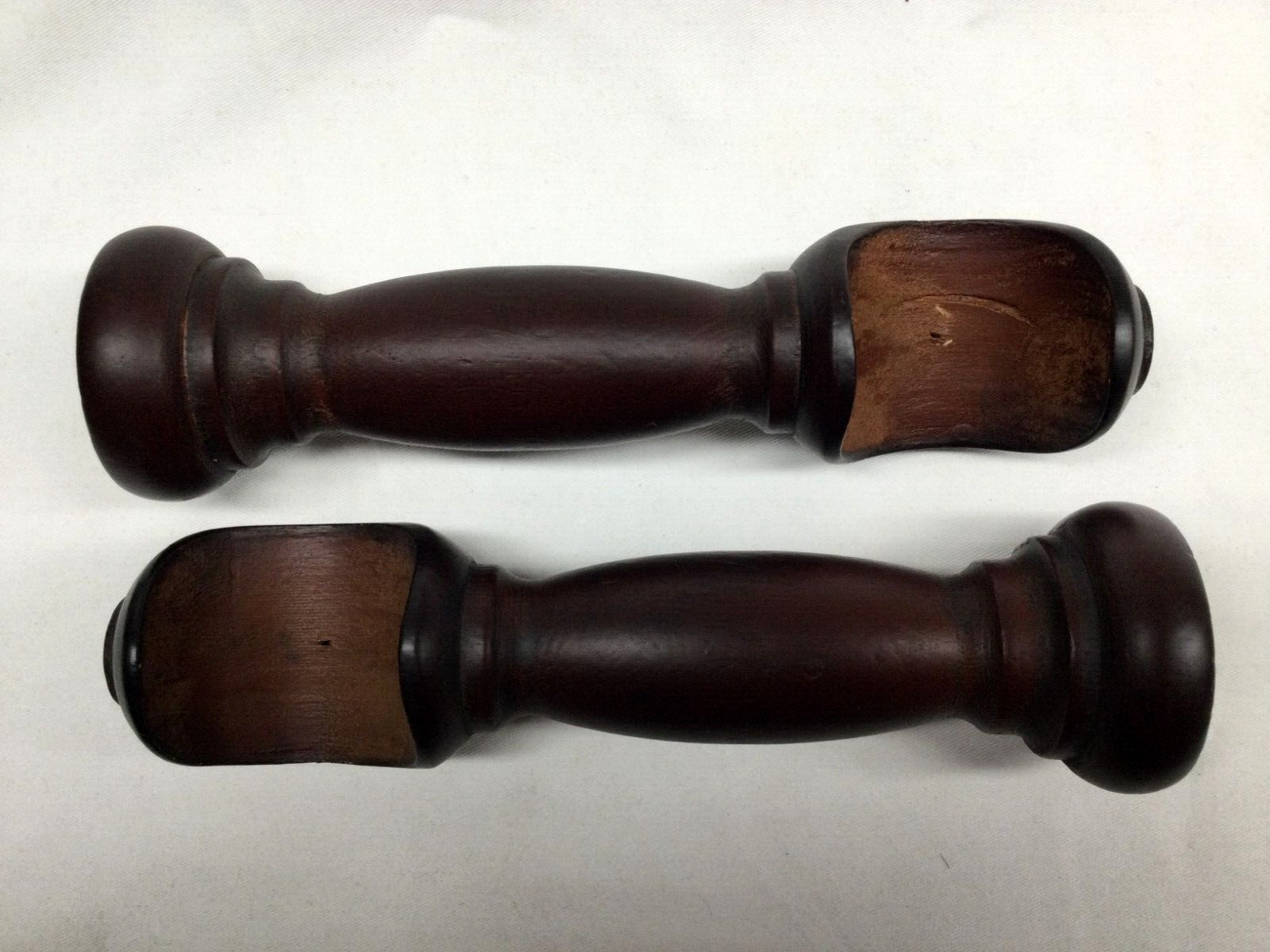 (a set of 2) 2-INCH Hole Wood Rod Holder Bracket Drapery Hardware – Mahogany