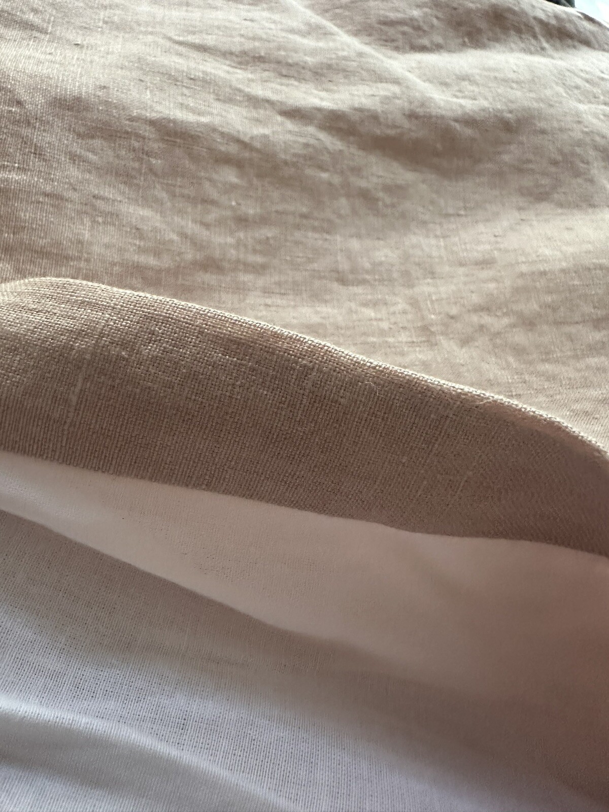 Pottery Barn Belgian Flax Linen 1 Single Drape Soft Lined 50×96” One Peach Blush
