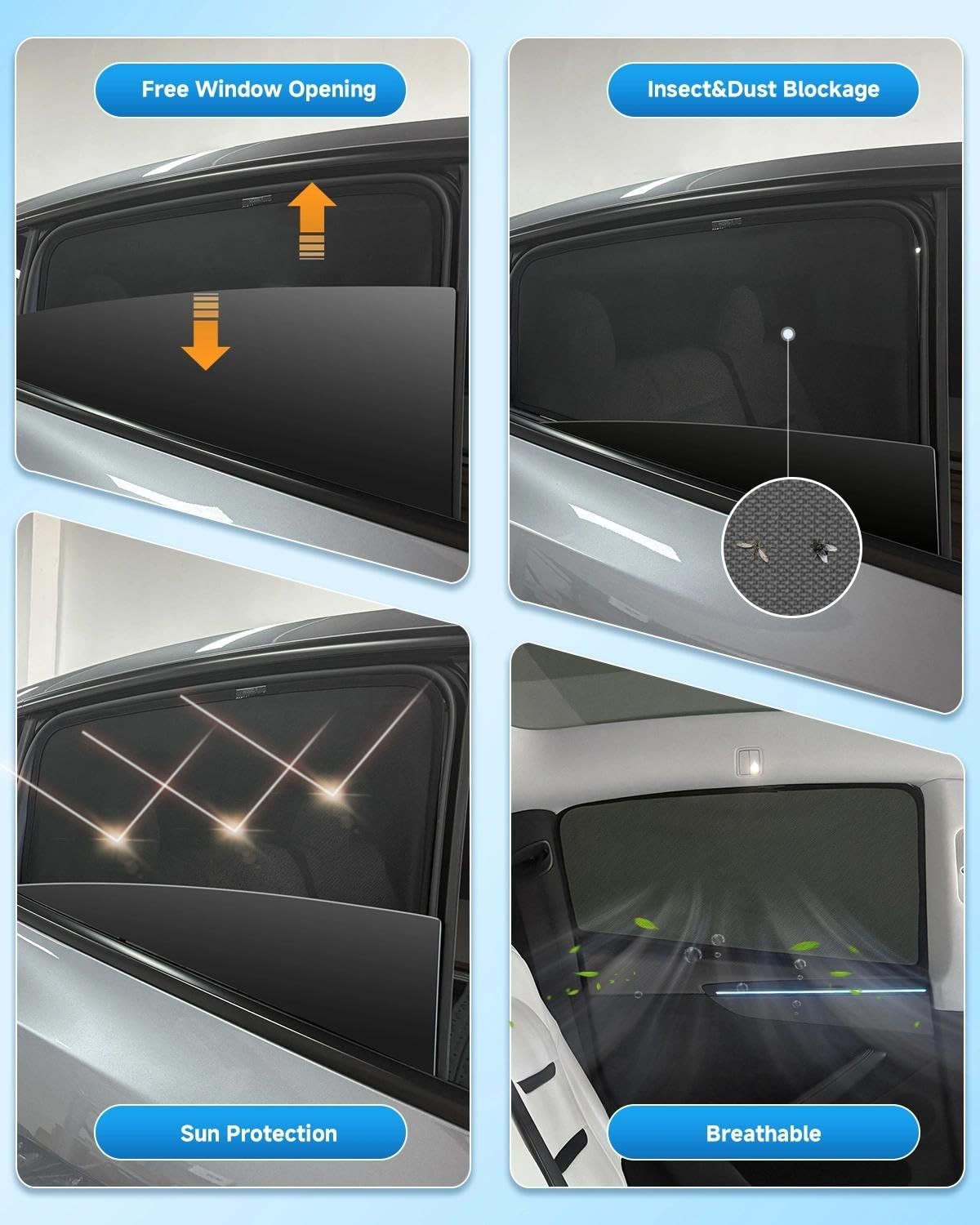 EVOOOR 2PC Magnetic Window Shade Sienna 2020-2024
