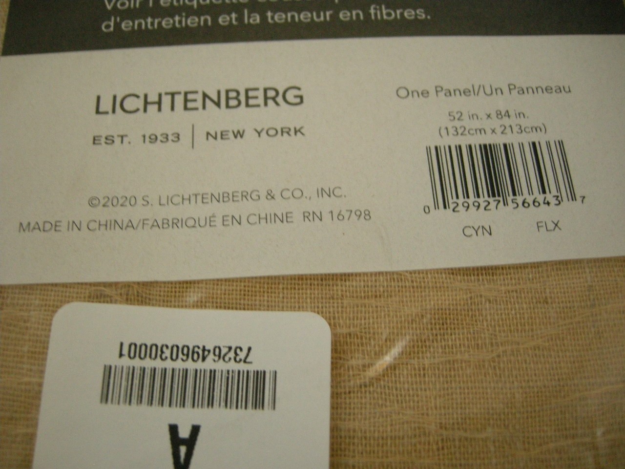(1 Pair) Lichtenberg Clean Window 52″ x 84″ Curtain Panels FLAX YELLOW *NEW