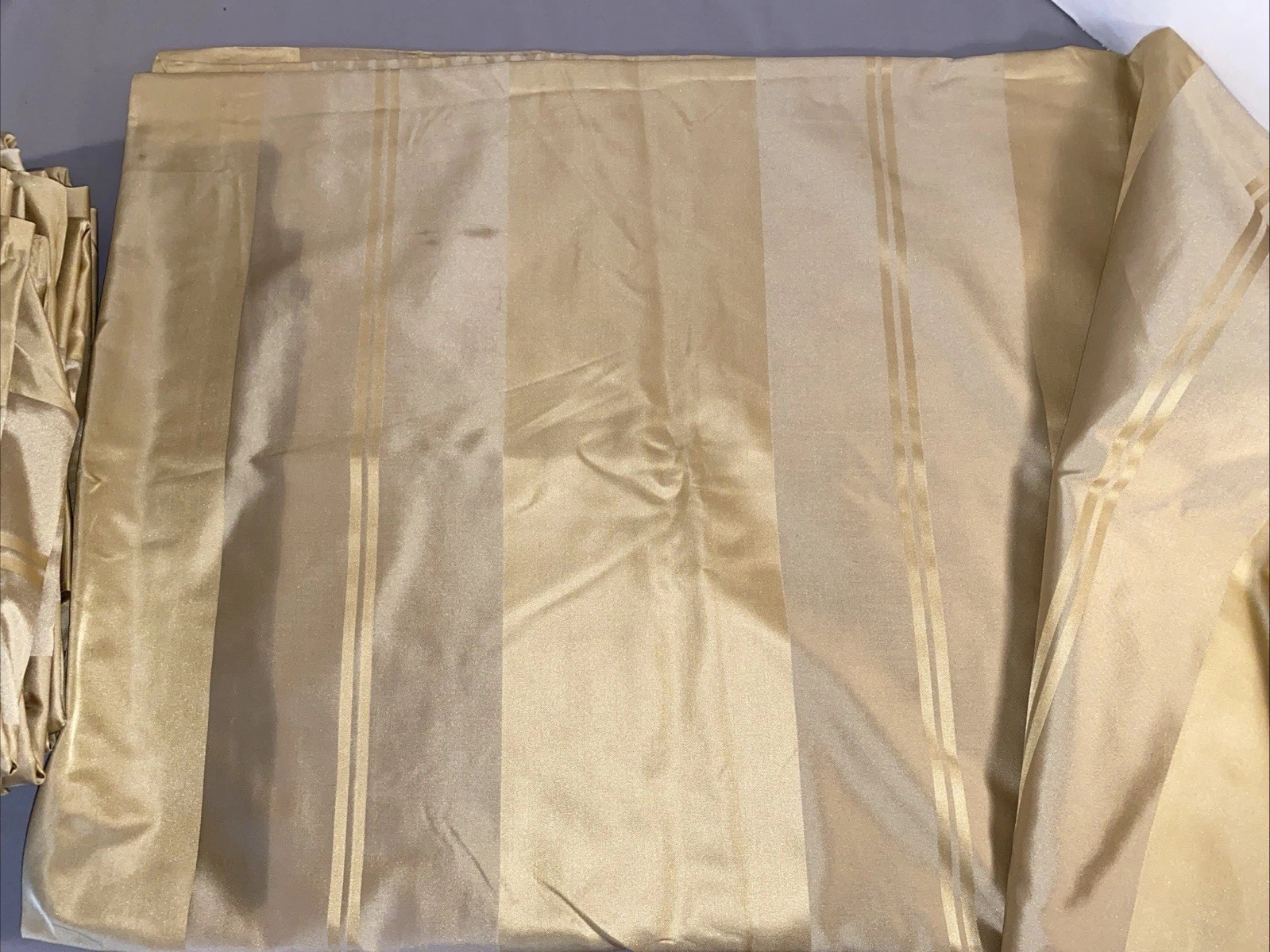 6 Panels Restoration Hardware Gold 100% INDIA SILK Curtains Drapes 51X84” Lined
