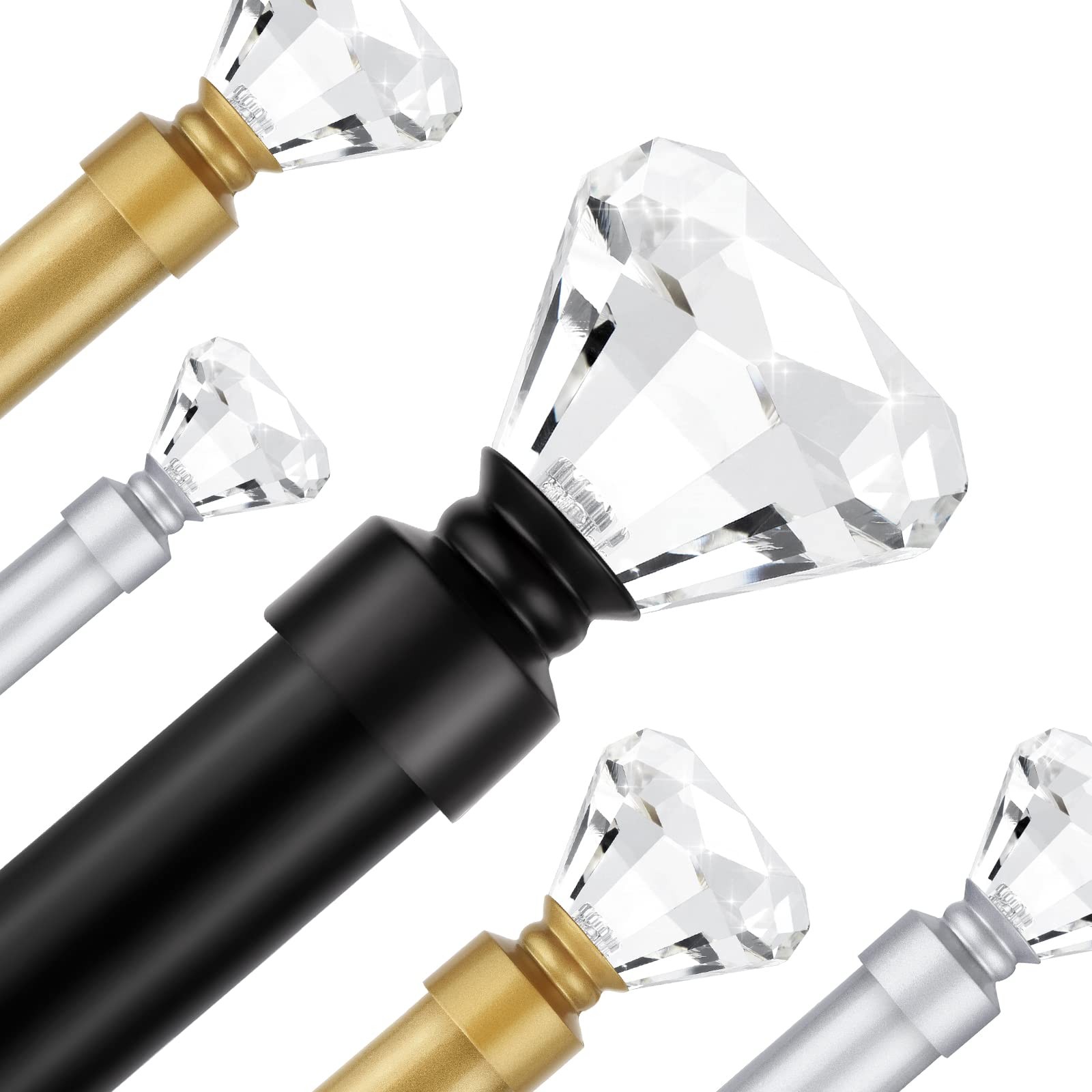 Lepushom 1 Pack Curtain Rods For Windows 30 To 68 Inches2.5-5.7 Feet 1 Inch