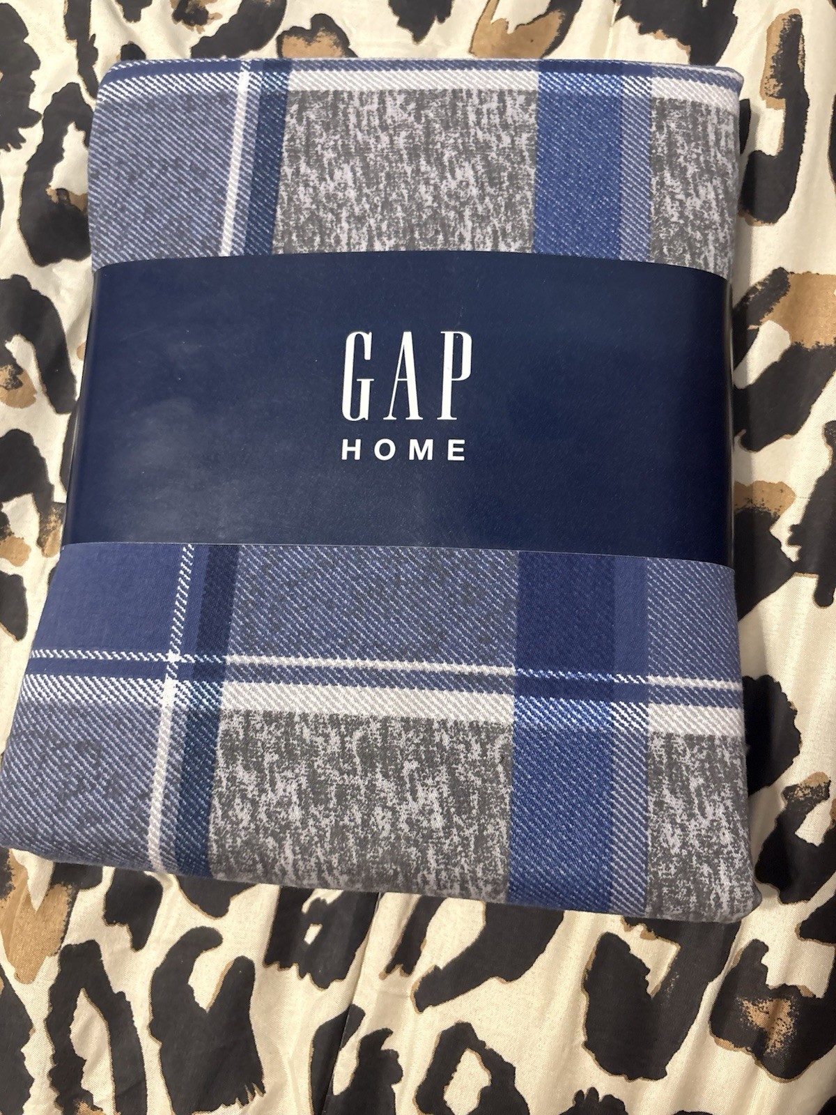 GAP HOME Heathered Plaid Curtain Panels Pair 48×84 Light Filter Rod Pocket