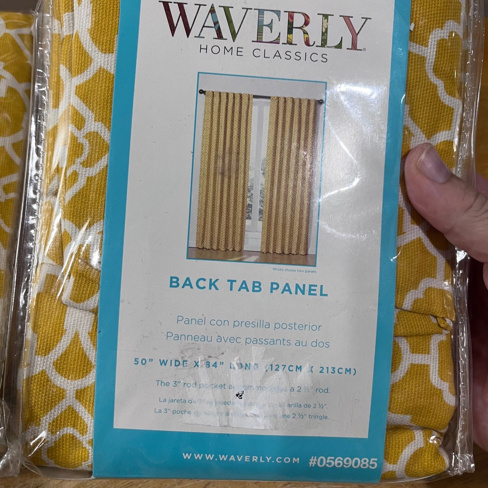 Waverly Home Classics Lovely Lattice Mimosa Yellow Curtains 50×84 2 Panels NEW