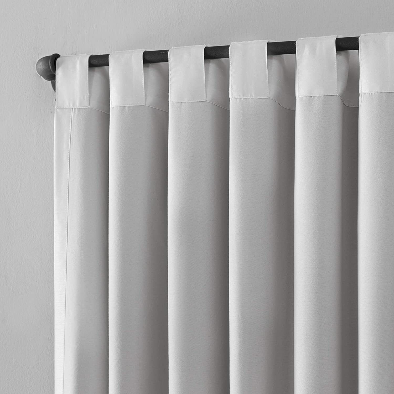 Sun Zero 84″ Evelina Back Tab Blackout Window Curtain Panel – Pearl White