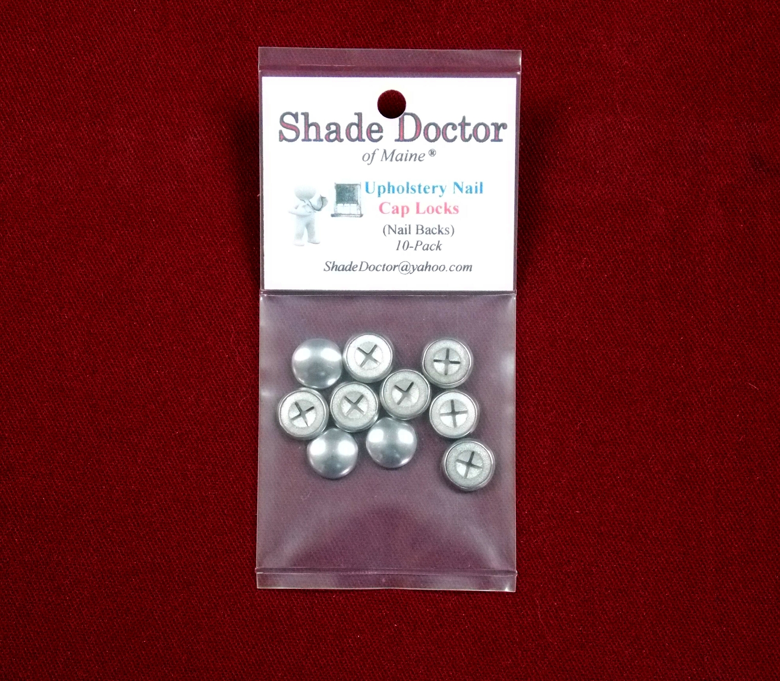 Upholstery Nail CAP LOCK Backings – Fits ALL of our Upholstery Nails (10-Pack)