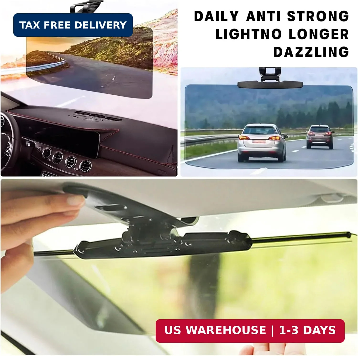 Universal Car Sun Visor Extension with Anti-Glare & UV Protection – Polarized Le