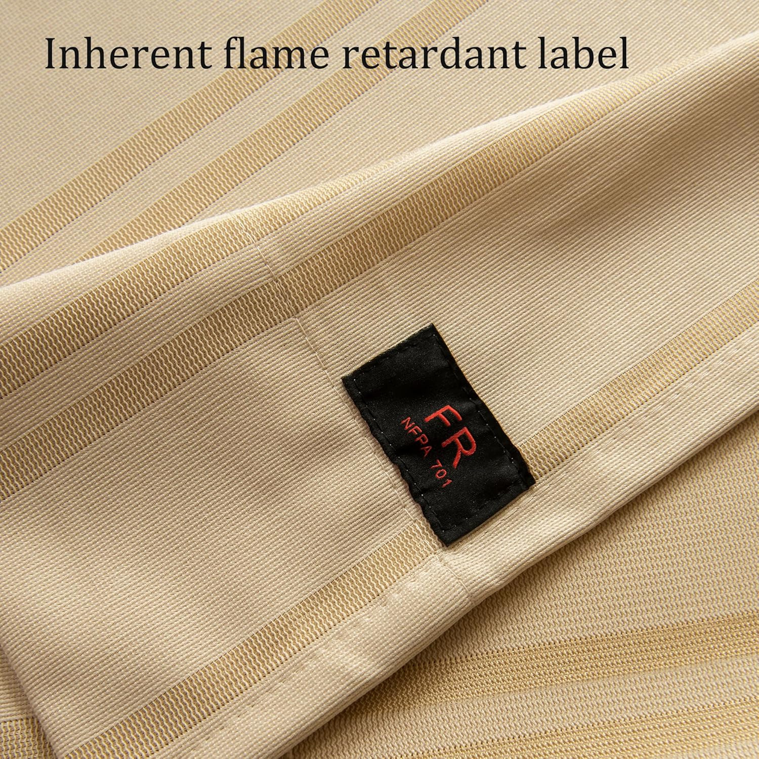 5x8ft Beige Hospital Curtain – Flame Retardant Medical Privacy Room Divider