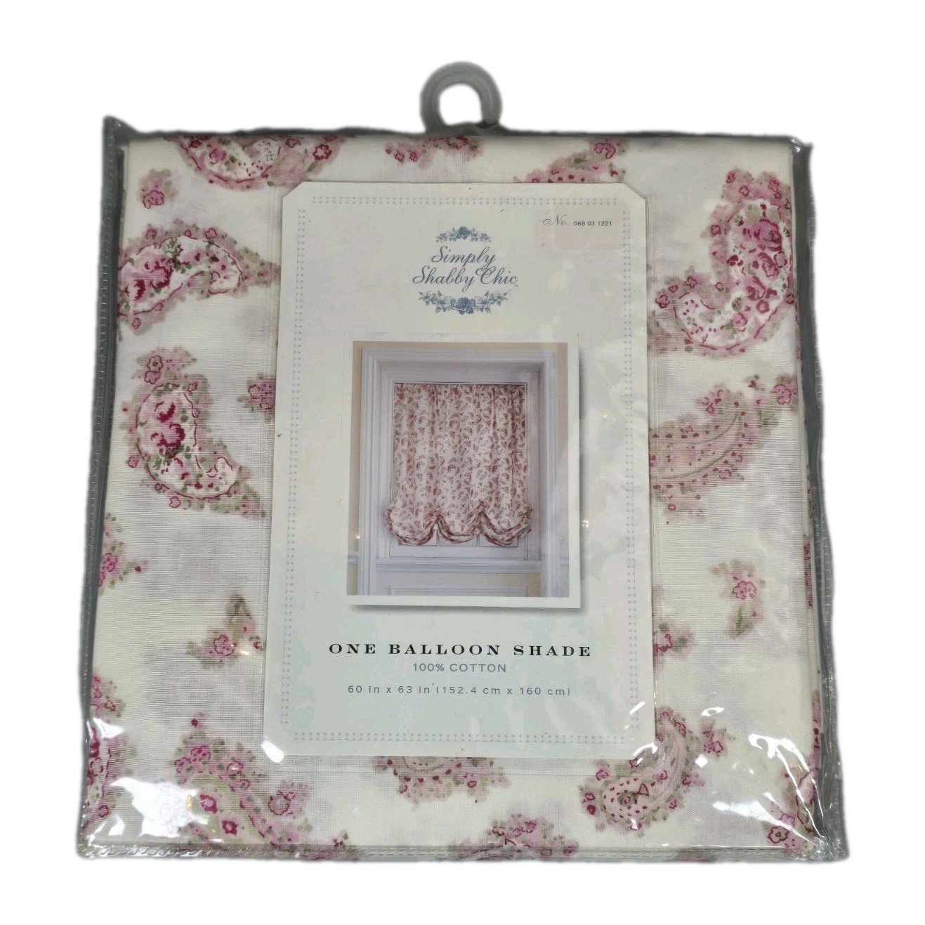 Simply Shabby Chic BALLOON SHADE Valance Curtain Pink Paisley Roses