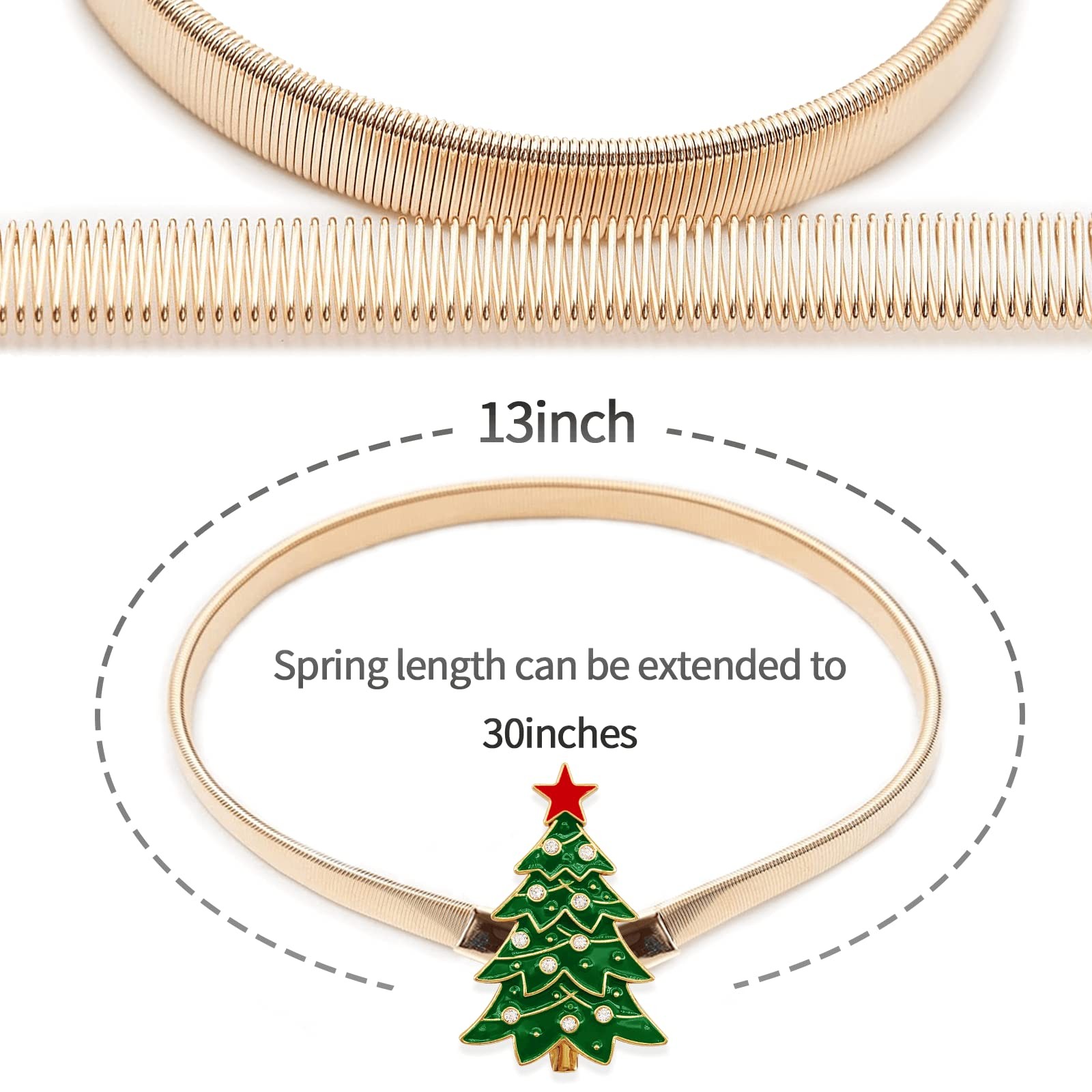 2 Pack Christmas Curtain Tieback Buckle Aluminum Alloy Spring Design Tree